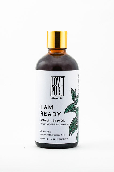 Refreshing Body Oil with Mint & Cacao Butter - I am Ready